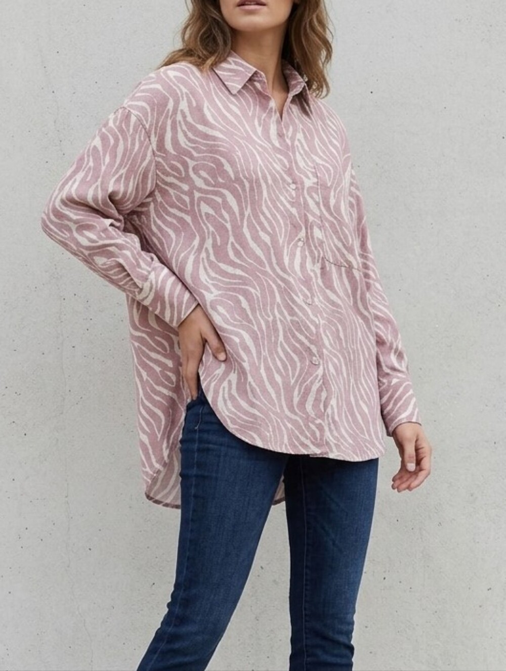 Ethnic Women's Button Up Shirt, Patterned, Medium